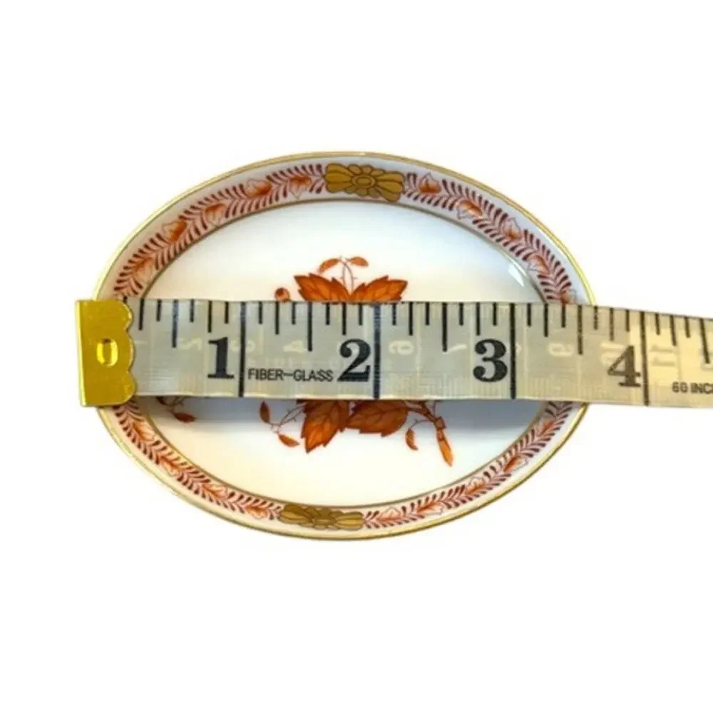 Herend Indian Basket 781/1004 Hand-Painted Porcelain Oval Dish